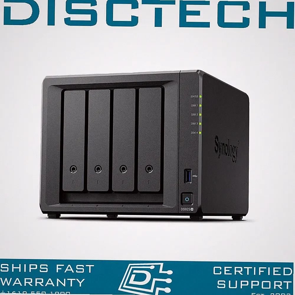 Synology 24TB DS925+ 4x 6TB WD Red SATA NAS Server 4GB RAM