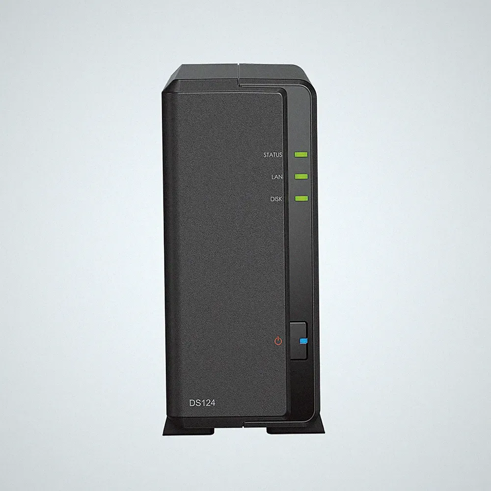 Synology DiskStation DS124 NAS Server, RTD1619B, 1GB Memory, 10TB HDD Storage