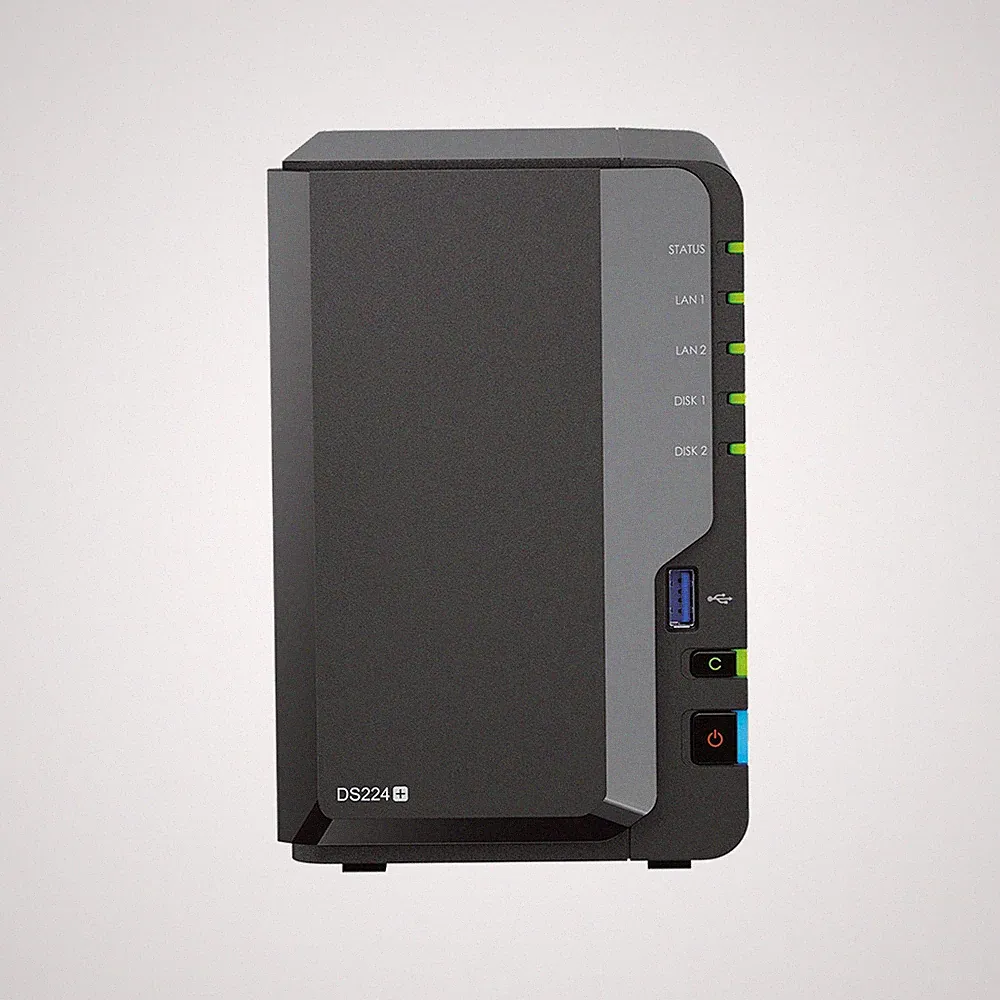 Synology DiskStation DS224+ NAS Server with Celeron 2.0GHz CPU, 20TB HDD Storage