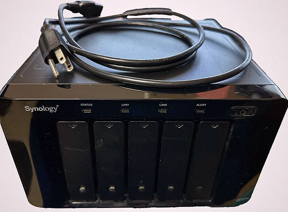 Synology DS1511+ DiskStation 5 Bay NAS populated with (5) 2 TB HDDs - 10TB Total