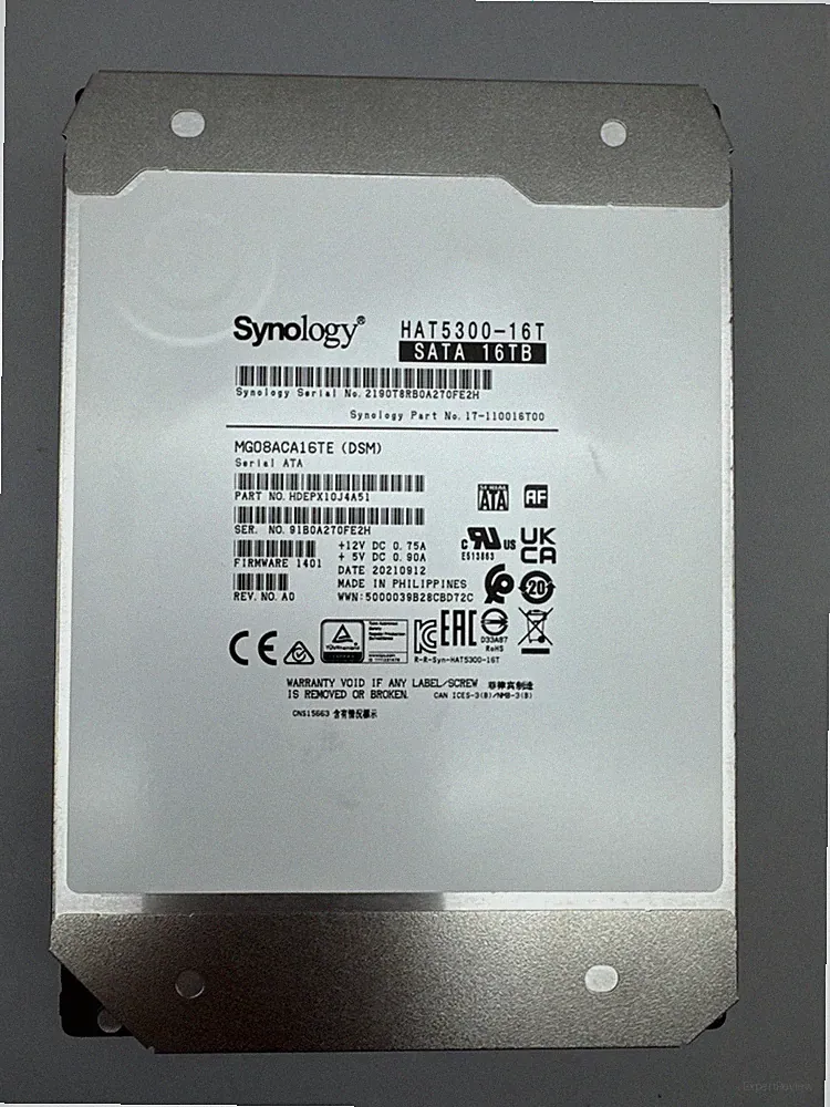 Synology NAS 16 TB hard drive