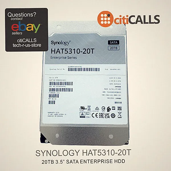 Synology HAT5310-20T 20TB Enterprise Series SATA III 3.5" Internal Hard Drive
