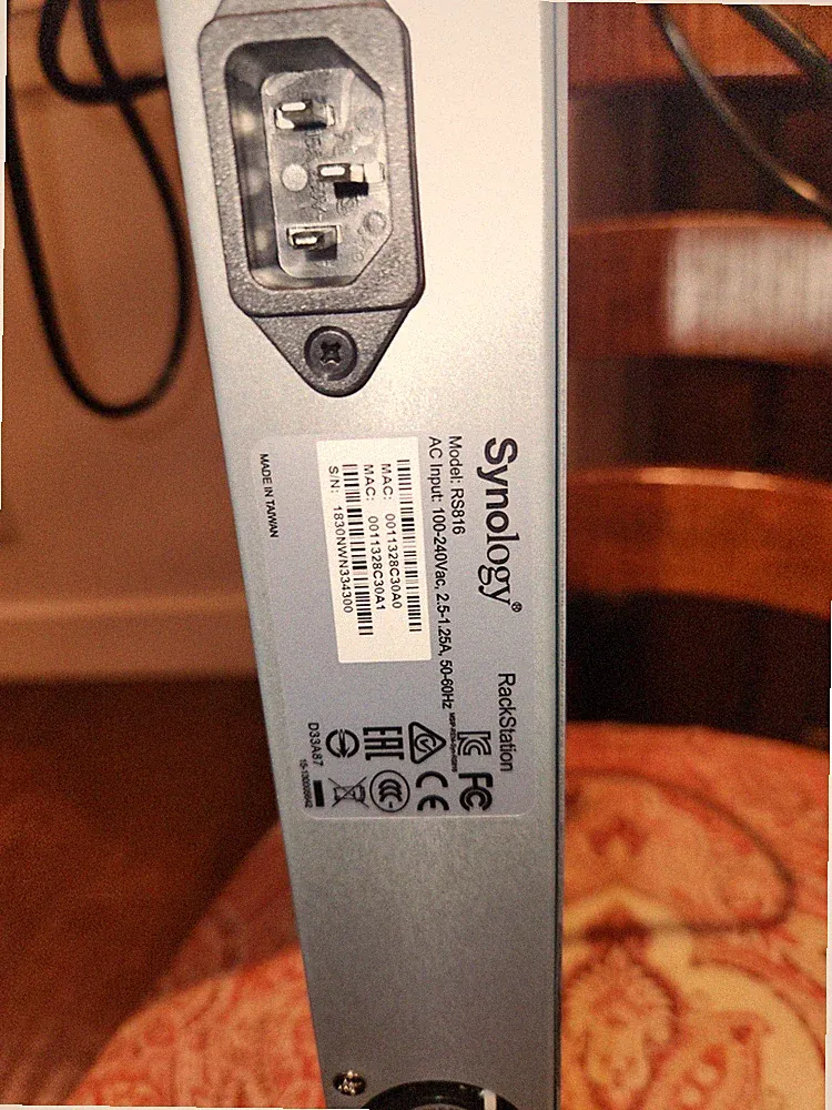 Synology RS816 RackStation w/ 4 drives, 16TB in SHR
